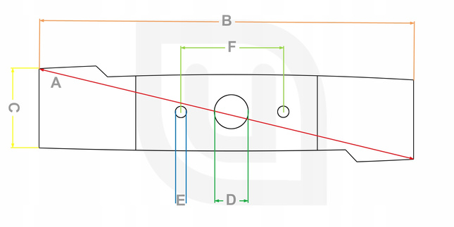 Nóż do kosiarki elektrycznej Stiga Alpina Castelgarden Collector 40E