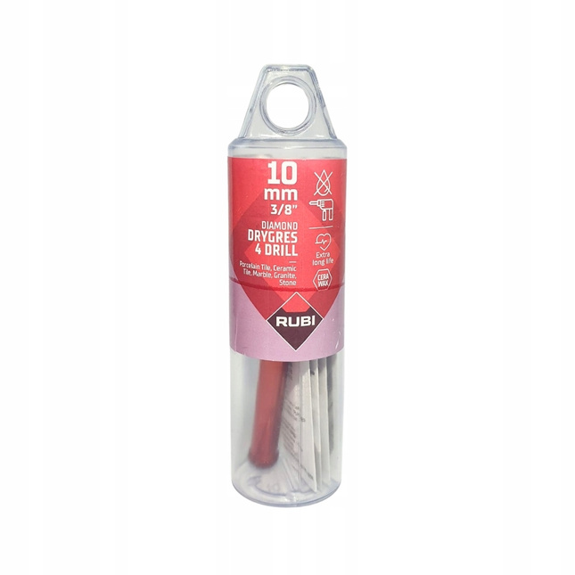 Wiertło diamentowe 10 mm Drygres 4DRILL RUBI Otwornica na sucho 05926