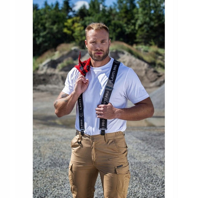 Koszulka T-shirt biała Lahti Pro L4020401, bawełna rozmiar S