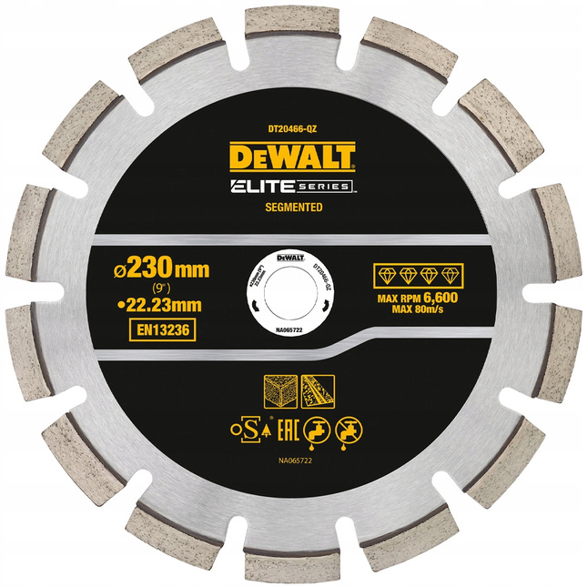 Tarcza diamentowa tnąca do asfaltu betonu ELITE DeWALT 230x22,23mm DT20466