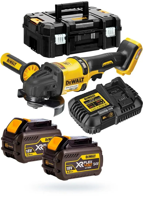 Akumulatorowa Szlifierka kątowa ZESTAW DeWalt 125mm 2300W 2x5Ah DCG418T2