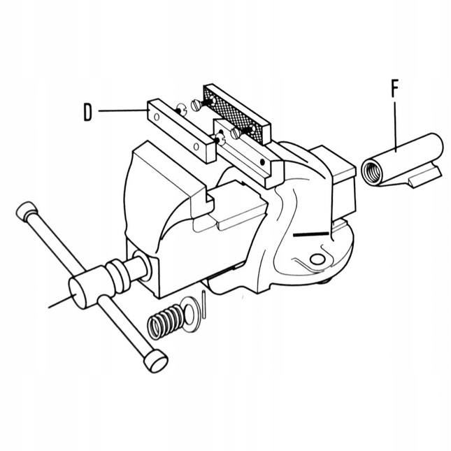 Imadło ślusarskie nr 5, 125 mm garażowe.