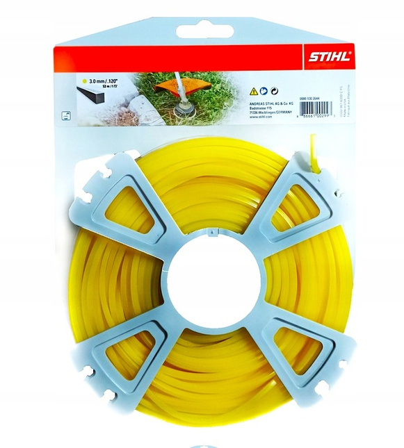 Żyłka tnąca STIHL 3,0mm 53M kwadratowa, żółta