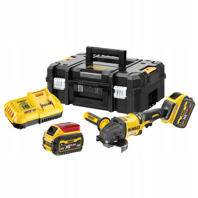 Akumulatorowa Szlifierka kątowa ZESTAW DeWalt 125mm 2300W 2x5Ah DCG418T2