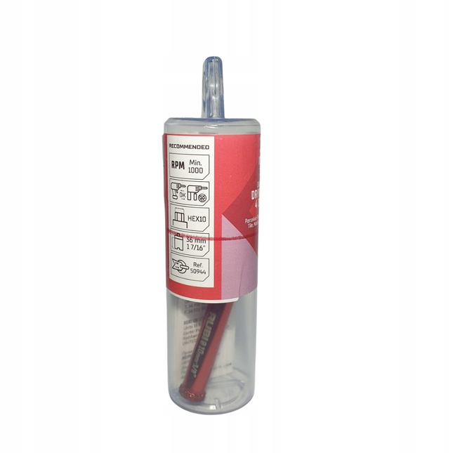 Wiertło diamentowe 10 mm Drygres 4DRILL RUBI Otwornica na sucho 05926