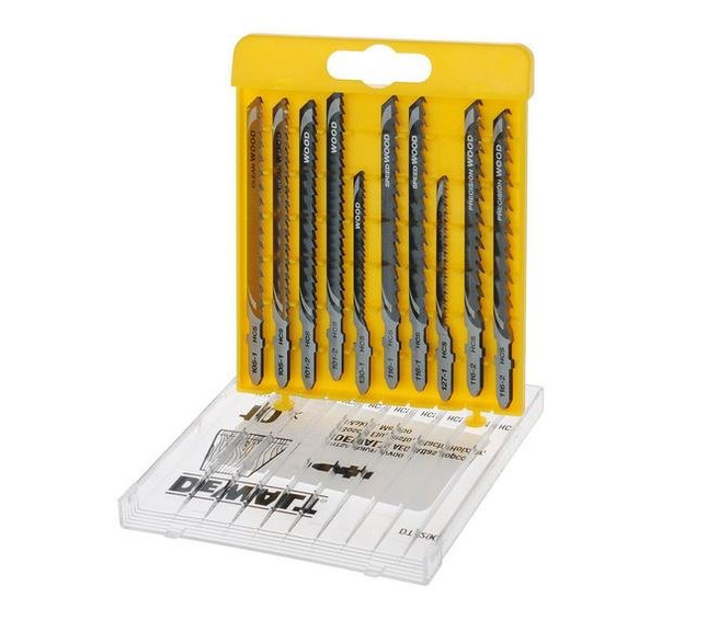 Zestaw 10 szt brzeszczotów ze stali DEWALT do wyrzynarki do drewna DT2290