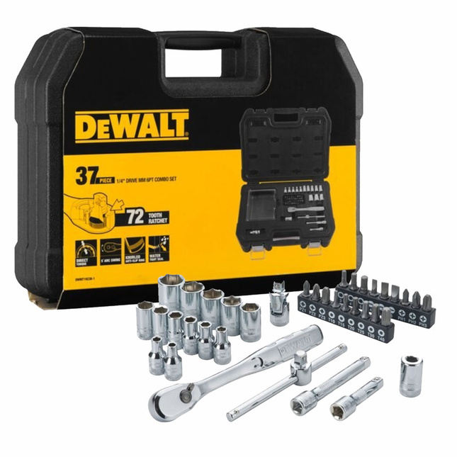 DEWALT DWMT19238-1 37 EL ZESTAW NASADEK 1/4