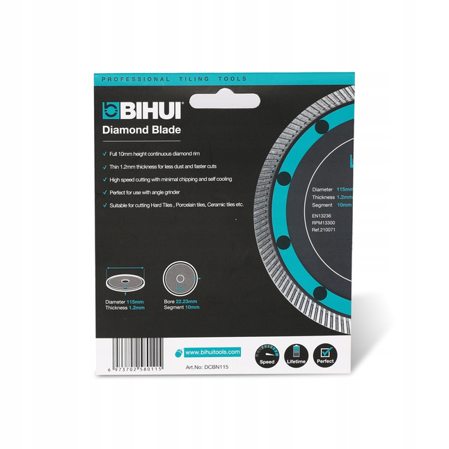 BIHUI TARCZA DIAMENTOWA SUPER THIN DO PŁYTEK 115mm