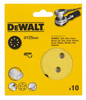 DEWALT Papier ścierny arkusze do szlifowania rzep krążki 125mm P240 10 szt