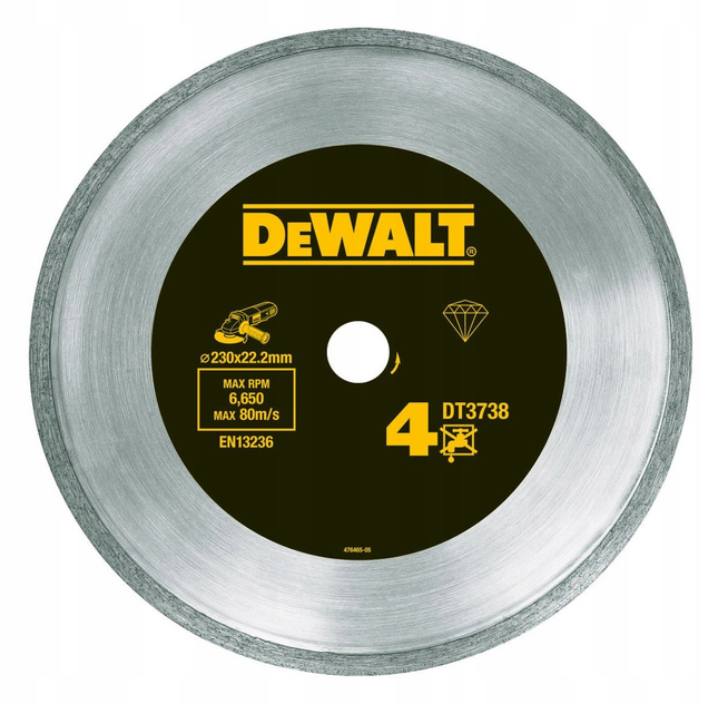 Tarcza diamentowa tnąca do twardych materiałów DEWALT 230x22,2x2,1mm DT3738