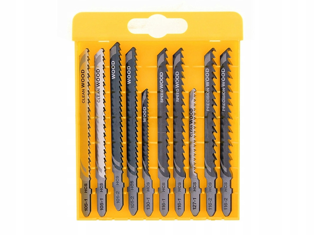 Zestaw 10 szt brzeszczotów ze stali DEWALT do wyrzynarki do drewna DT2290