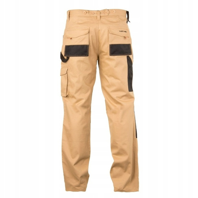 Spodnie robocze LAHTI PRO L4050160 beż bawełna rozm. 3XL