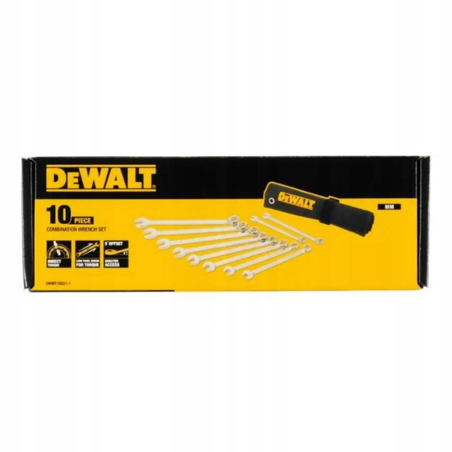 DEWALT DWMT19227-1 10 EL ZES. KLUCZY PŁASKO-OCZKO