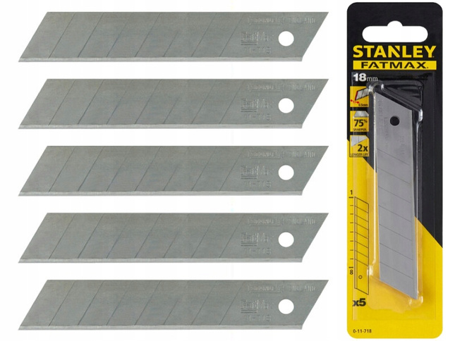 OSTRZA ŁAMANE STANLEY FATMAX 5 szt 18mm 0-11-718