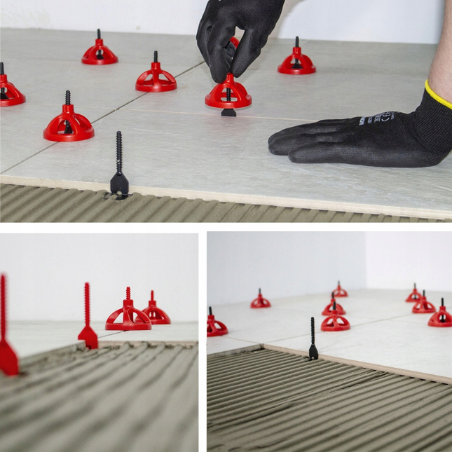 Podstawy system poziomowania 300szt 1,5mm flat base RUBI CYCLONE L.S. 35941