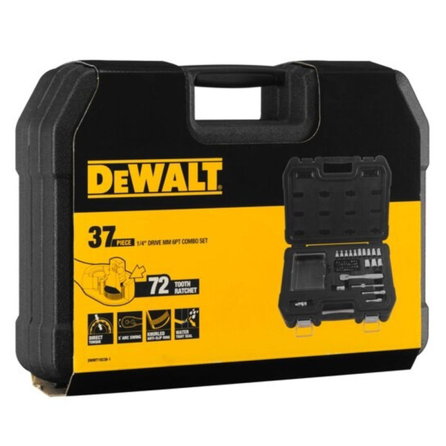 DEWALT DWMT19238-1 37 EL ZESTAW NASADEK 1/4