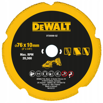 DeWALT Tarcza Diamentowa Uniwersalna Multimateriałowa 76x10mm DT20590