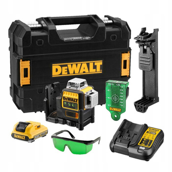 Laser krzyżowy DCE089D1G-QW zielony liniowy DeWalt 3 X 360 - 1 X 2Ah