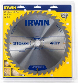 Tarcza tnąca IRWIN 1897214 do drewna 315mm x 40T
