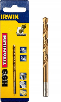 WIERTŁO TYTANOWE METALOWE SZLIFOWANE Z UCHWYTEM WALCOWYM 3.0MM IRWIN