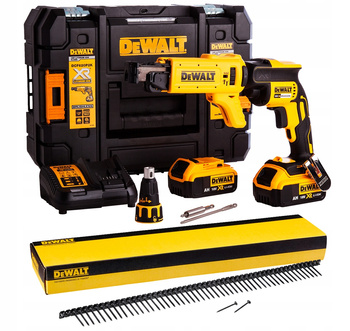 Wkrętarka do płyt k-g DEWALT zasilanie akumulatorowe 2x5Ah 18V DCF620P2K-QW