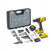 ZESTAW Stanley 100 elementów Wiertarko wkrętarka 18V SFMCD700D2A-QW 2x2A