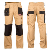 Spodnie robocze LAHTI PRO L4050160 beż bawełna rozm. 3XL